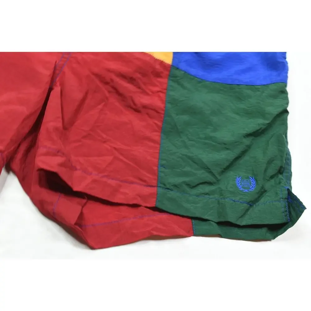 Vintage Givenchy Swim Trunks Shorts Mens Large Colorblock Mesh Lined Drawstring